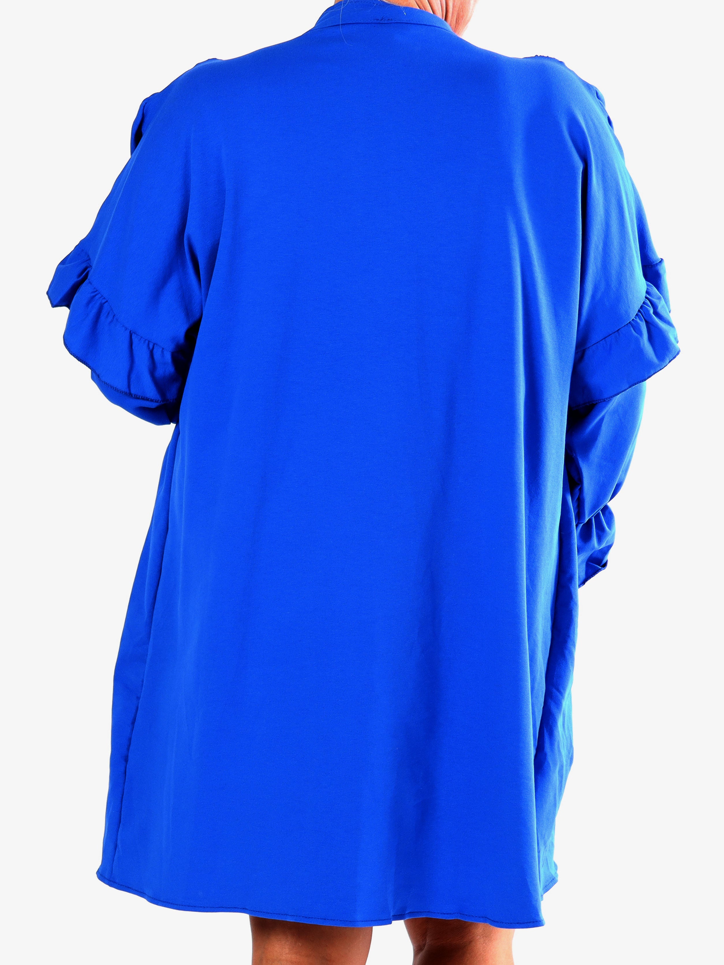 Monica Jersey - Plus size hverdags joggingkjole med flæser